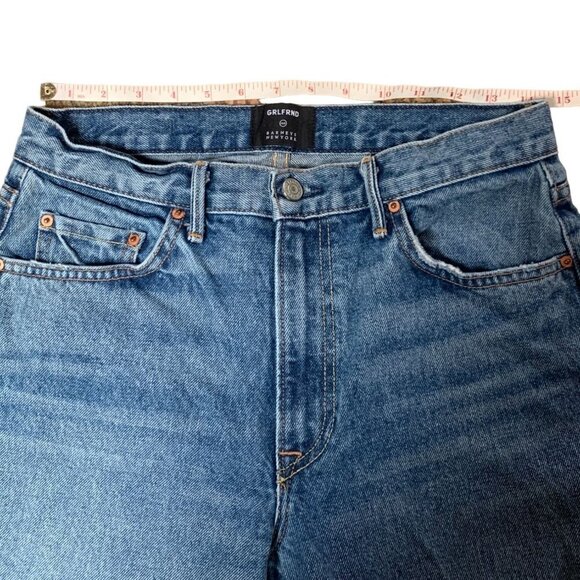 GRLFRND Womens Jeans Crop High Rise Straight Leg Size 28 Blue - Picture 4 of 10